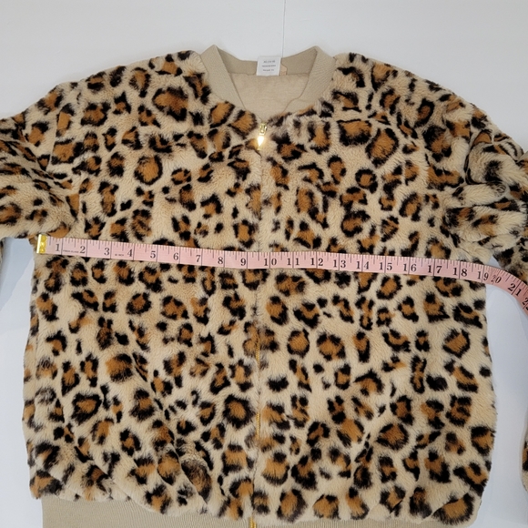 Cheetah Animal Print Faux Fur Lined Jacket Size XL 14-16 - Picture 8 of 13